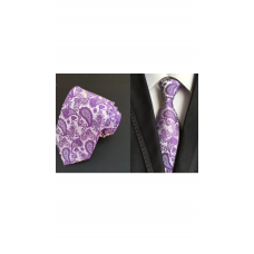 Stropdas paars lila Paisley